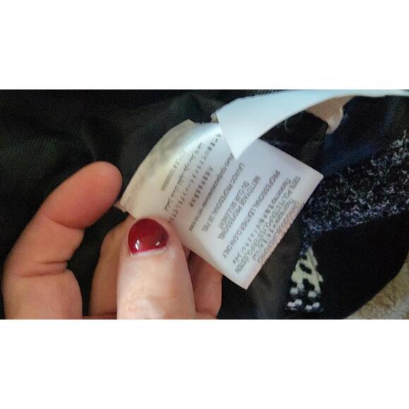 Flawless Unique tweed faux leather wool BCBGMAXAZRIA M coat blazer jacket love - Picture 8 of 8